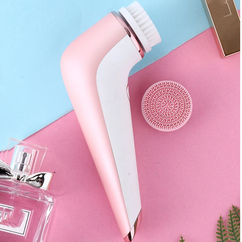 

Electric Facial Cleansing Brush Silicone Rotating Face Brush Deep Cleaning Skin Peeling Cleanser Exfoliation Massager