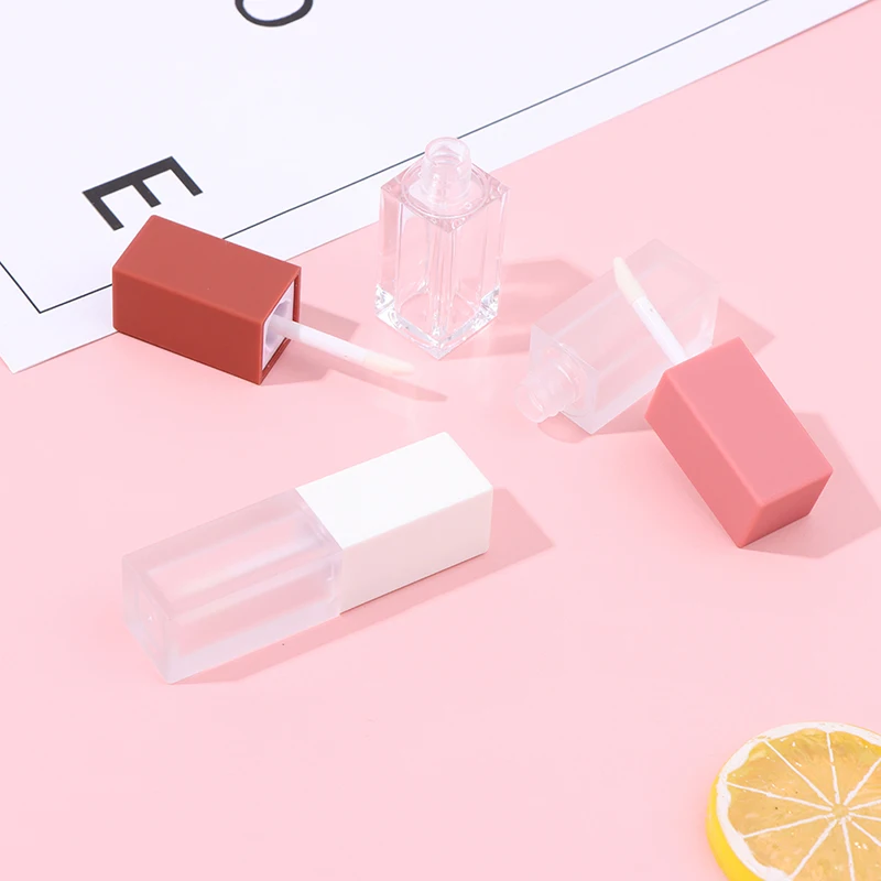 

4ML Empty Cosmetic Lipstick Tube, Gold/Siler/Rose Gold Makeup Tool Lip Gloss Bottle, Transparent Lip Balm Storage Container