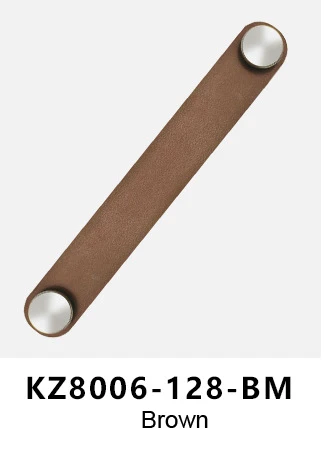 17cm double nail Багажная Ручка ящика двери кухонного шкафа Ручка из натуральной кожи черный коричневый мебельные ручки комод ручки для ящика шкафа - Цвет: 17cm double nail