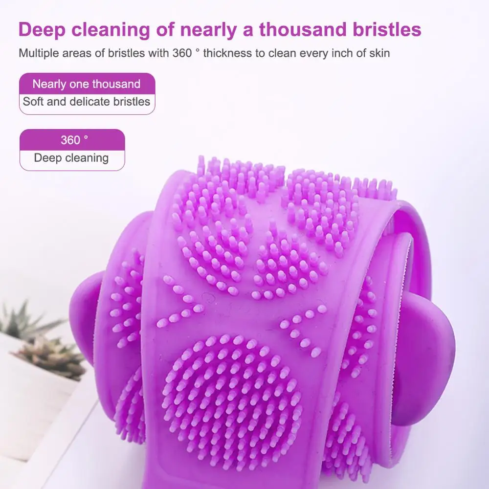 

Magic Silicone Body Massage Brushes Bath Towels Rubbing Back Mud Peeling Shower Extended Scrubber Skin Clean Shower Brushes