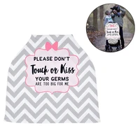 baby car seat cover with safety warning no touching sign nursing covers for stroller high chair shopping cart stroller accessory