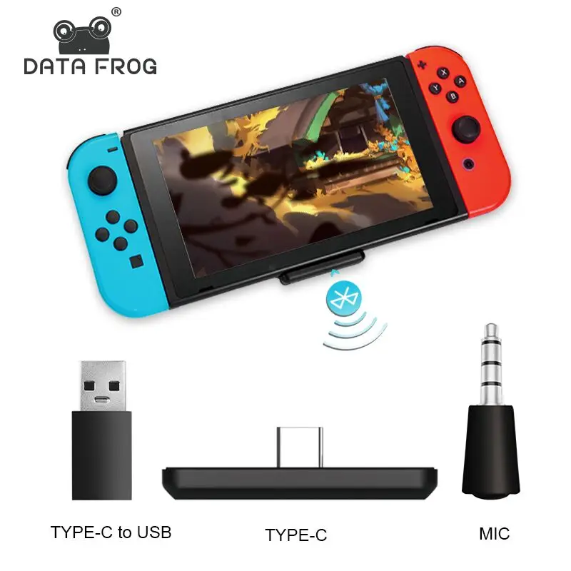 Data Frog беспроводной Bluetooth USB/TYPE C адаптер конвертер для Nintendo переключатель аудио