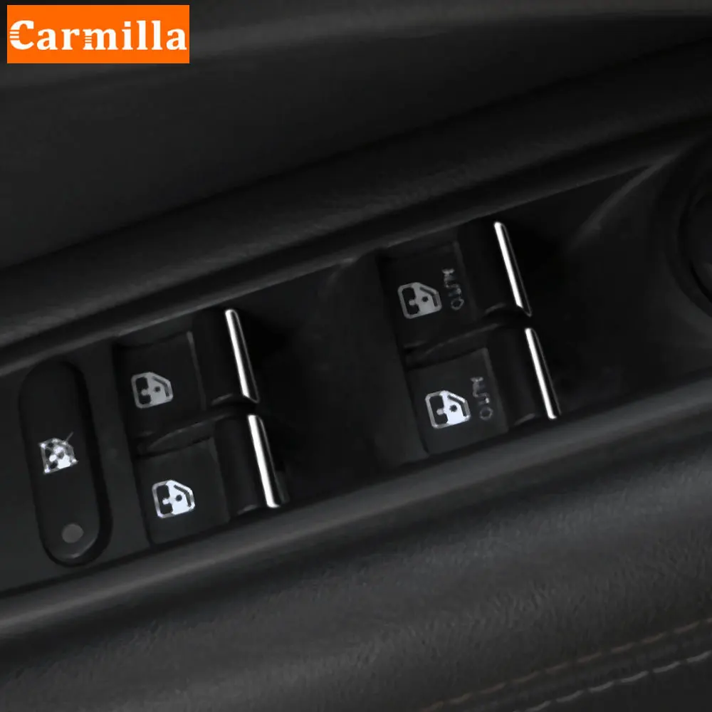 Carmilla 7 шт./компл. ABS хромированный подъемник для интерьера автомобиля