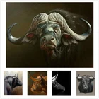 5D алмазная живопись, полная вышивка, квадратнаякруглая Алмазная мозаика бизон, буйвол, бык, стразы, картина, украшение для дома