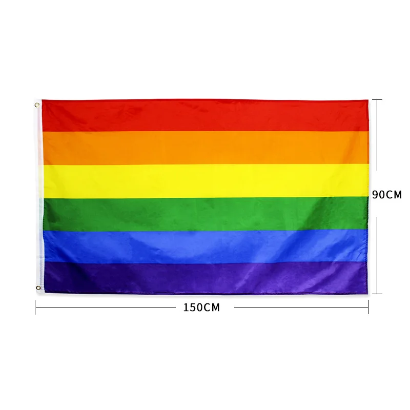 Asual Pride флаг люверсы баннер транссексуалов геев лесбиянок радужный 90 см x 150