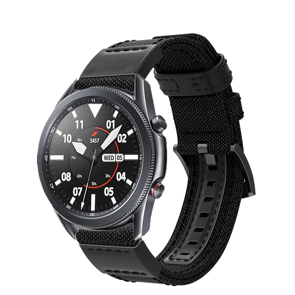 

20mm 22mm Nylon Band Canvas Sports Replacement Strap Wristband For Samsung Galaxy Watch 3 41mm 45mm Comfortable Bracelet Ремешок