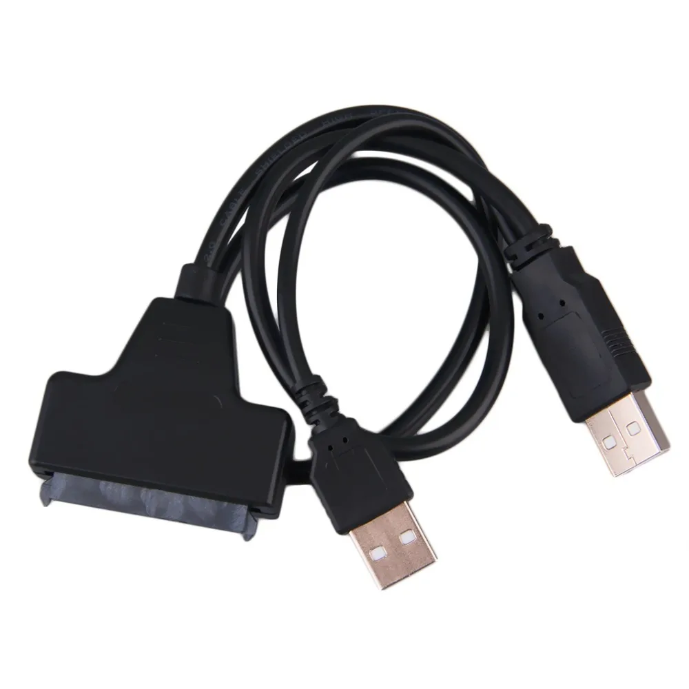 

USB 2.0 Male To SATA 7+15P 22 Pin Cable Adapter For 2.5 INCH SSD/Hard Disk Drive Transfer Rates up to 480Mbps