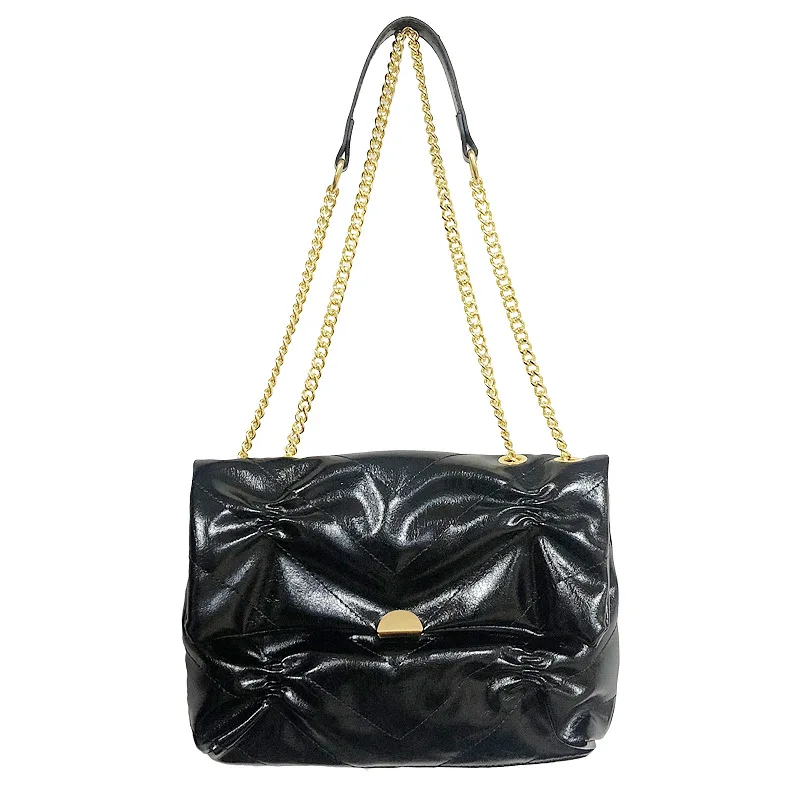 

Fashion Exquisite Shopping Bag Retro Casual Women Totes Shoulder Bags Female Leather Solid Color Chain Handbag for Women 2021