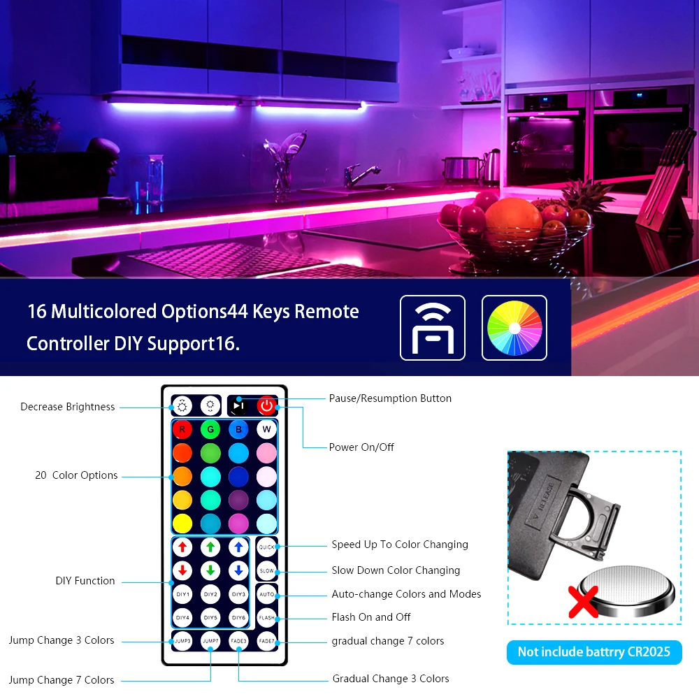 Светодиодная лента RGB 5050 с пультом ДУ 5 м 10 м|Светодиодные ленты| |