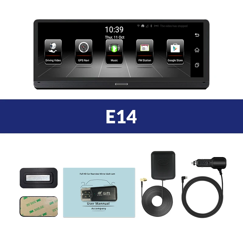 E-ACE E14 Автомобильные видеорегистраторы 4G Android 8,0 дюймов видеорегистратор 1080P видео рекордер gps навигация ADAS Dashcam с камерой заднего вида авто Dvr