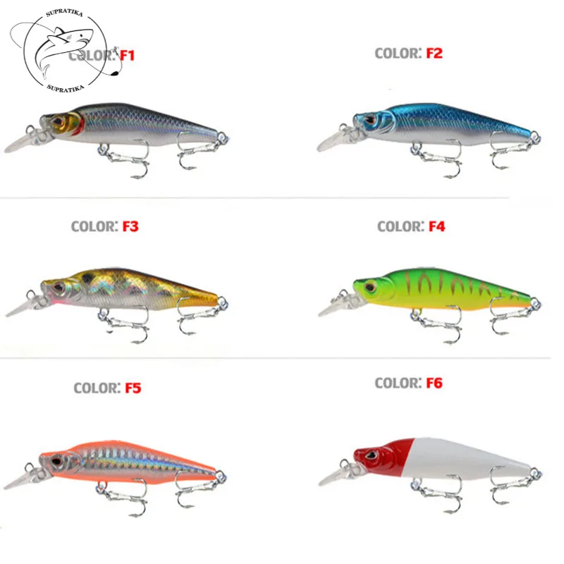 

6 Цвета анти-коррозия бионические приманки для рыбной ловли 7,5 см/9,5 см 3D глаза Искусственные водный Пластик жесткая наживка приманка бас рыб...