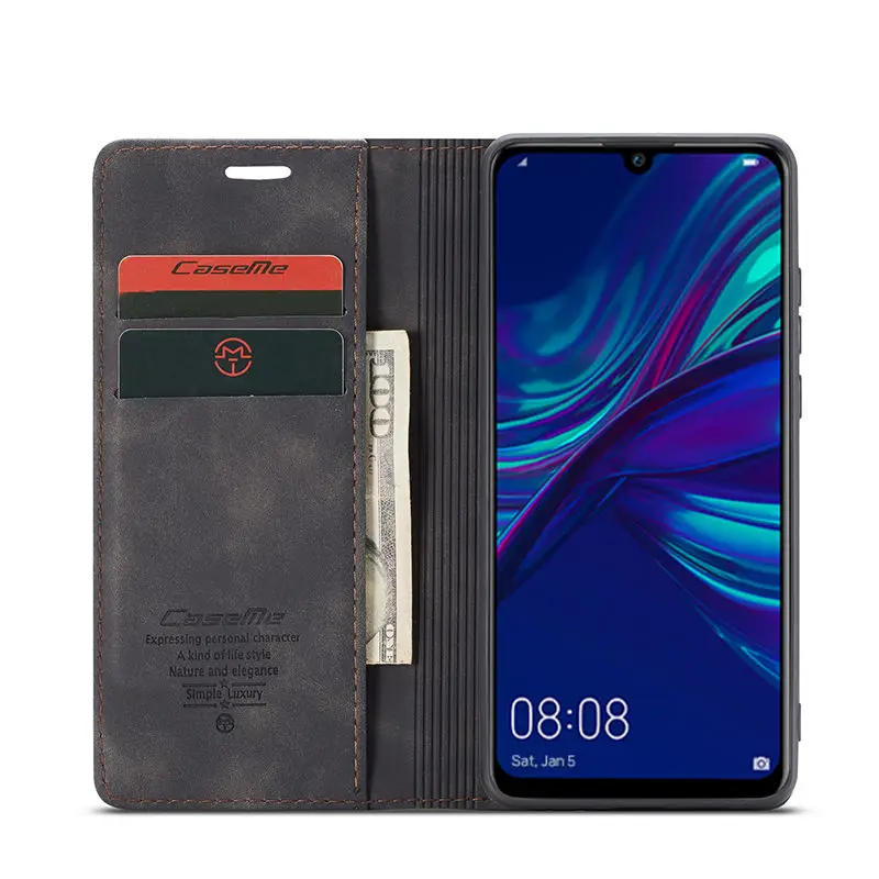 Роскошный Матовый кожаный чехол книжка для Huawei Honor 10 Lite телефона P smart
