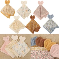 1pc baby bibs cartoon bunny soothe appease towel burp cloth appease doll for children newborns pacifier cloth baby cuddle cloth