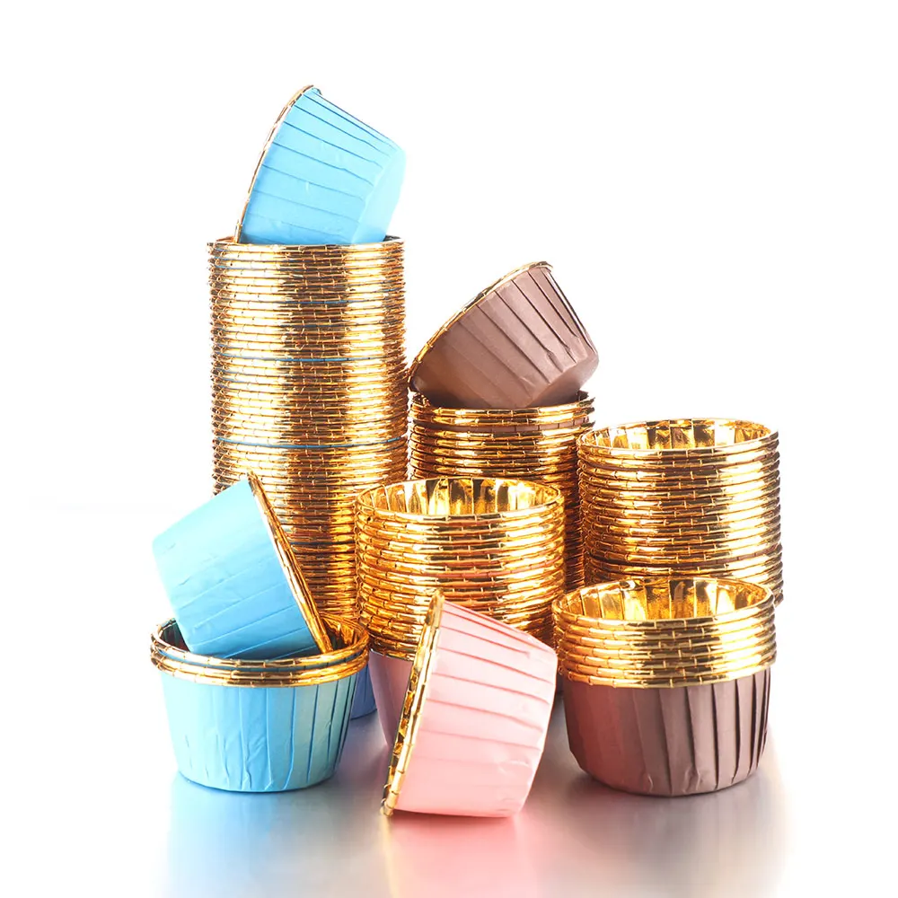 50 шт. бумага с покрытием для выпечки чашки формы маффинов форма лайнер обертки