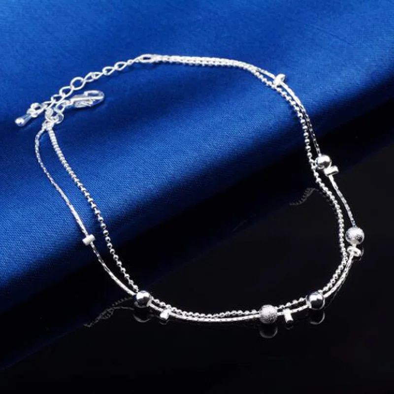 Горячая Распродажа 925 пробы серебро Винтаж анклет (браслет на ногу) с простой