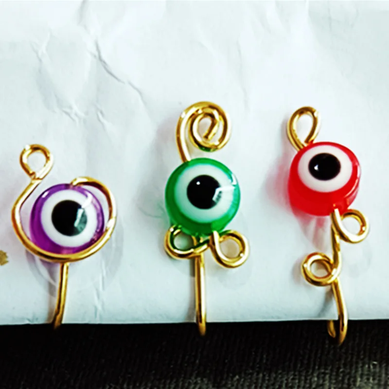 1 шт. спиральное накладное кольцо для носа от сглаза манжета без пирсинга клипса