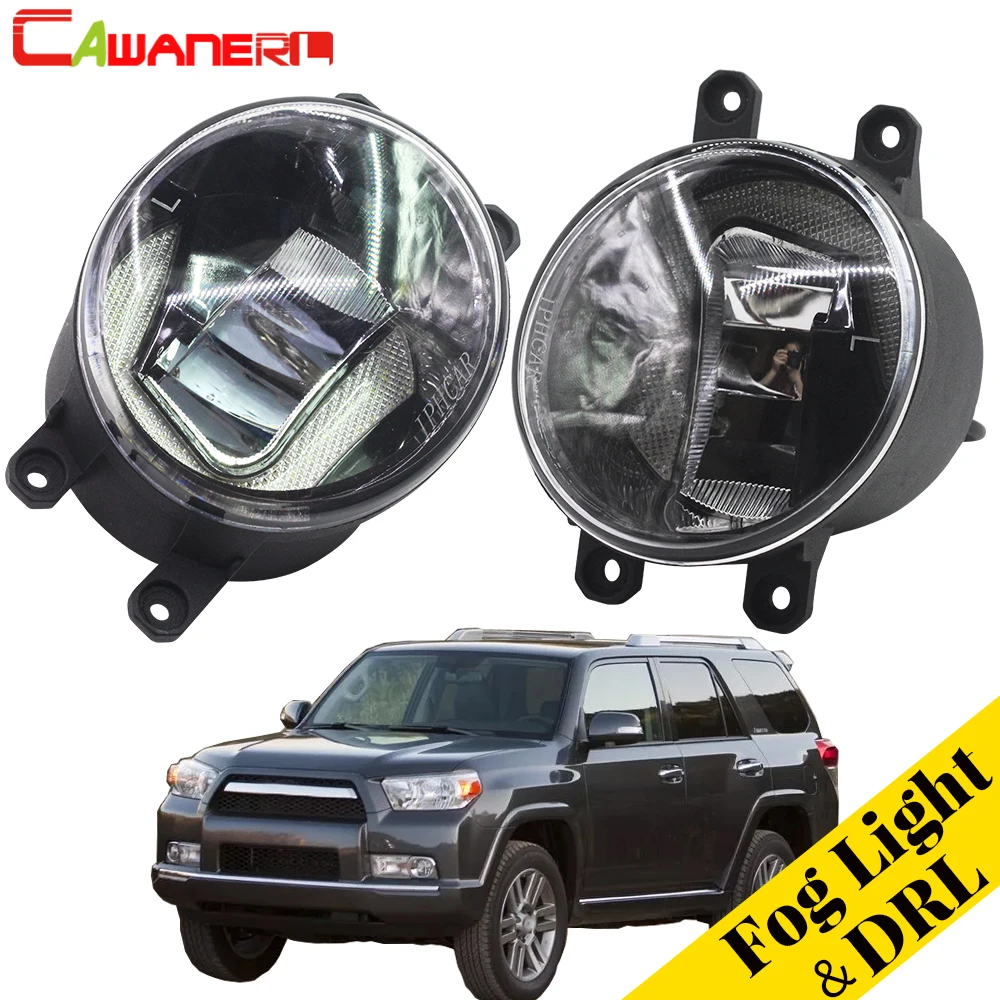 Cawanerl Автомобильный светодиодный проектор противотуманные фары дневные