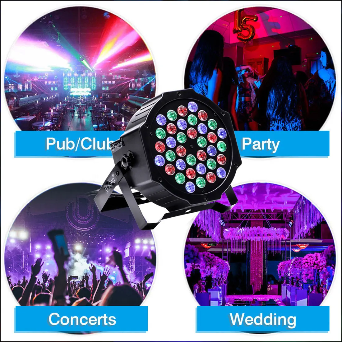 36 светодиодный плоский прожектор вращающаяся со стробоскопической вспышкой