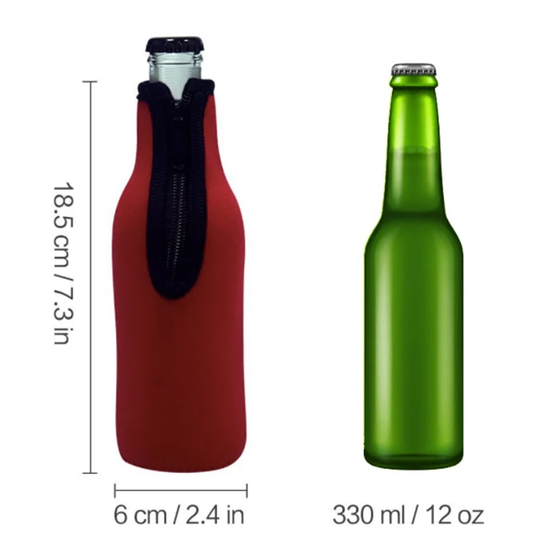 2шт пивная бутылка для питья Охладитель Рукава Крышка неопреновая сумка