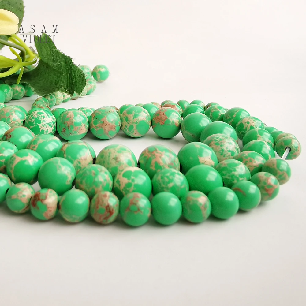 

Imperial Emperor Green Natural Stone Beads Strand for Man Wonem Jewelry Making Charms Loose Beads DIY Bracelet Necklace Hot Sale