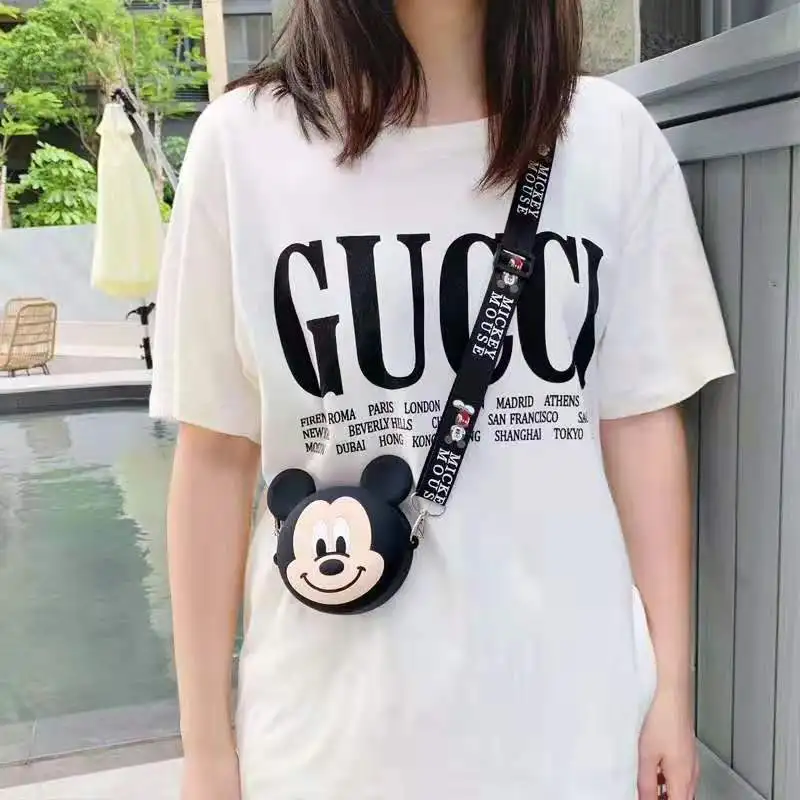 Новинка кошелек для монет Disney с Микки Маусом женская сумка мессенджер через