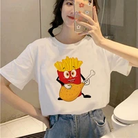 90s aesthetic tshirt vintage harajuku t shirt chips hamburger fast food women t shirt female korean style fashion girl tops tees