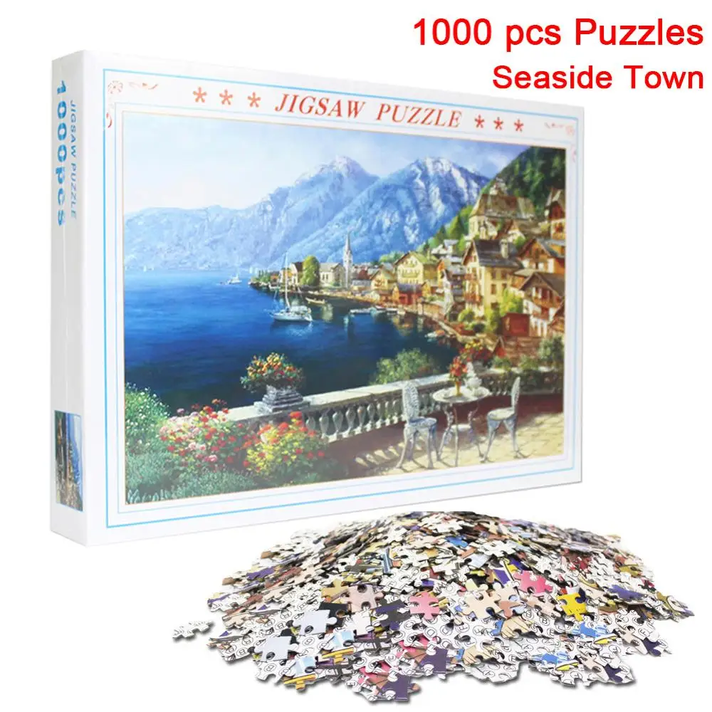 Развивающие игрушки-головоломки 1000 штук деревянный для взрослых картина маслом
