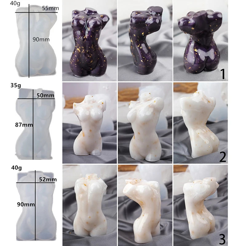 

NEW Transparent Silicone Mould Resin Decorative Craft DIY Model body Ornaments Mold epoxy resin molds for jewelry