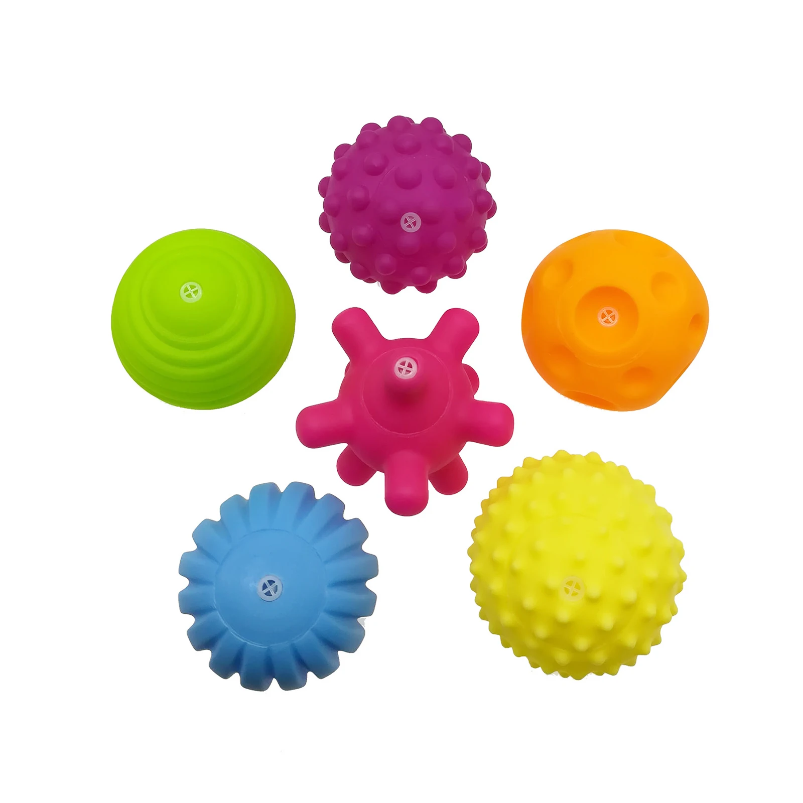 

6pcs Baby Toy Ball Set Develop Baby Tactile Senses Toy Touch Hand Ball Toys Baby Training Ball Massage Texture Baby Grasp Ball