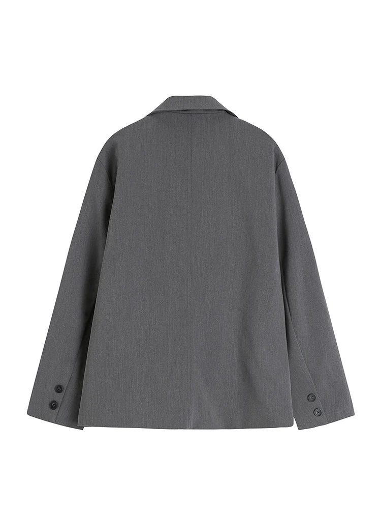 Women's Vintage Blazer Loose Preppy Style Sweet Fashion Female Suit Jacket Single Breasted Long Sleeve Lapel All-match Outwear |