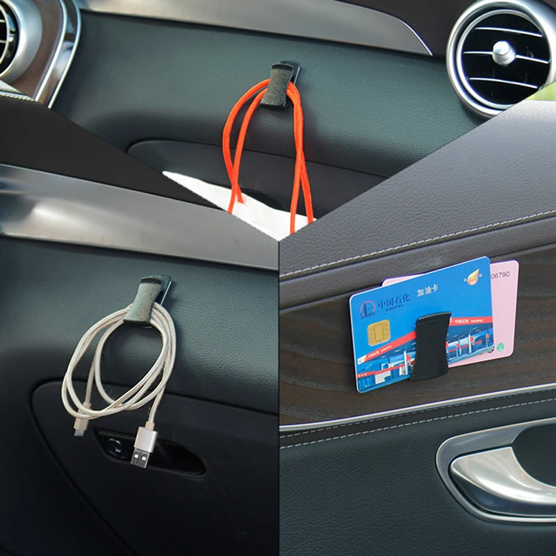 

2 Pcs Auto Sun Visor Glasses Fastener Clip Holder Car Black Dashboard Door Adhesive Clips For Sunglasses Eyeglasses Ticket Card