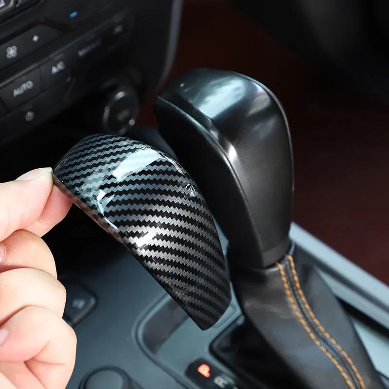 

For Ford Everest Endeavor Ranger Wildtrak T6 T7 Pickup 2015-2018 ABS Carbon Fiber Car Shift Knob Decorator Cover Car Accessories