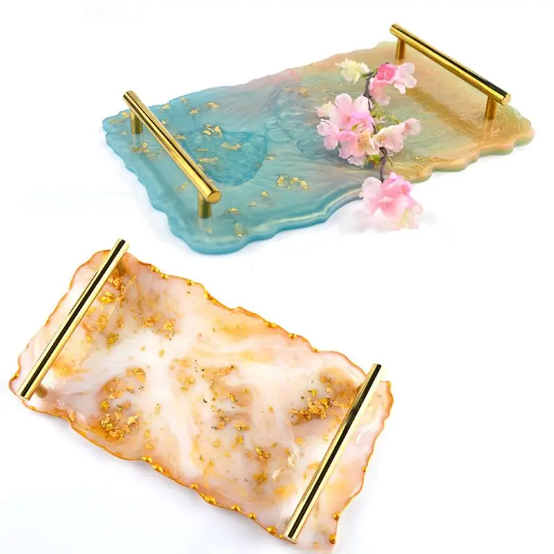 Round Tray Epoxy Resin Mold Fruit Plate Board Coaster Silicone Mould DIY Crafts Ornaments Home Decorations Casting Tools D0LC | Украшения и