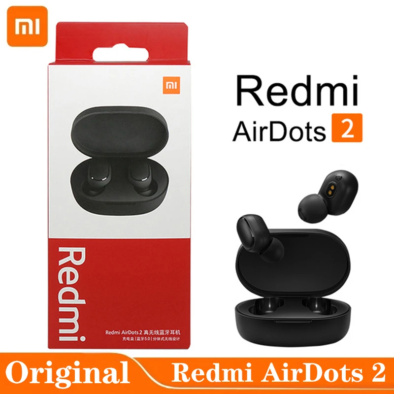 

100% Redmi AirDots 2 AirDots 3 Bluetooth Earphone TWS Mi True Wireless Earbuds Gaming Mode with Microphone Xiaomi Headphones