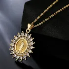 Религиозный медный Иисус, Дева Мария кулон акриловый Nino Ангел ожерелье для женщин Рождественский подарок ошейник