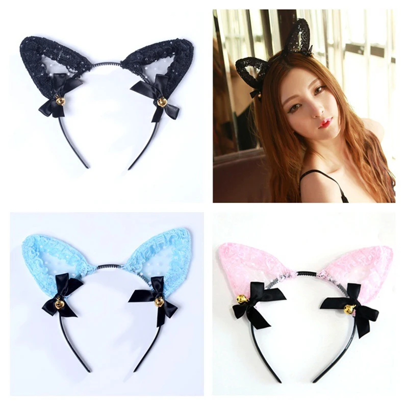 

Exquisite cute cat ears cosplay makeup party Headwear anime clothing bar club popular plush decorative headband