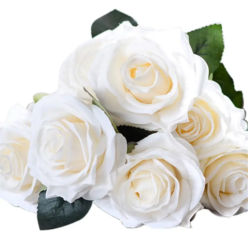 

Elegant Noble Artificial Silk 10 Heads French Rose Floral Bouquet Fake Flower