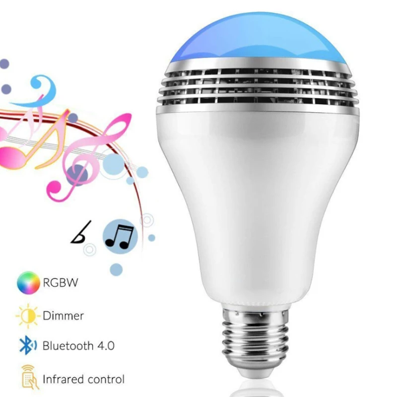 Умный RGB светильник лампа Bluetooth 4 0 аудио динамик с регулируемой яркостью