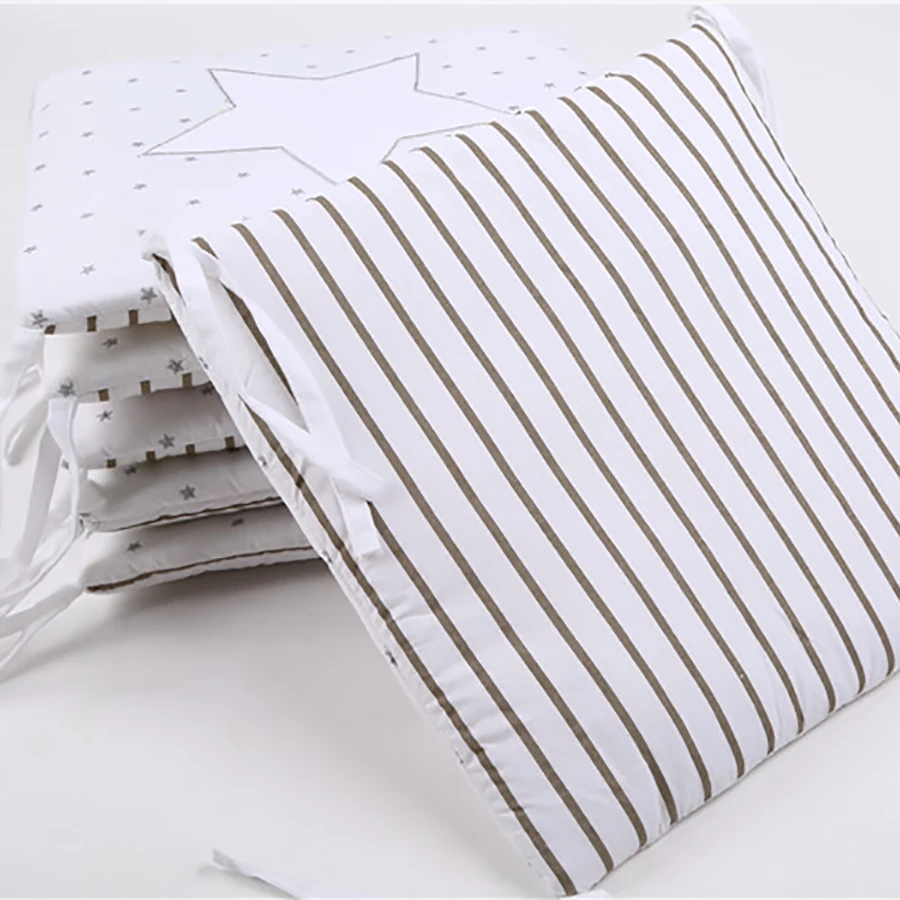 Детская кровать мягкая детская с бампером для детской комнаты звезды дизайн