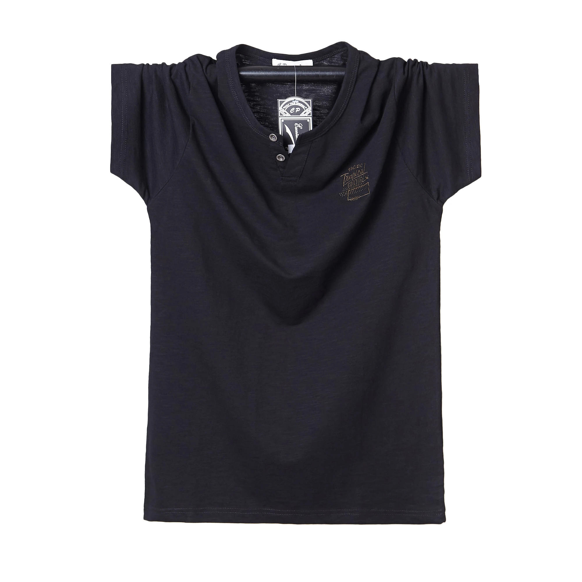 Футболка мужская с круглым вырезом хлопковая приталенная рубашка дышащий