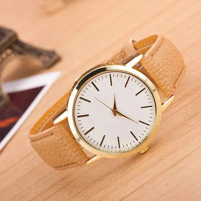 

Simple Women Watches Ladies PU Leather Band Analog Quartz Wrist Watch NIN668