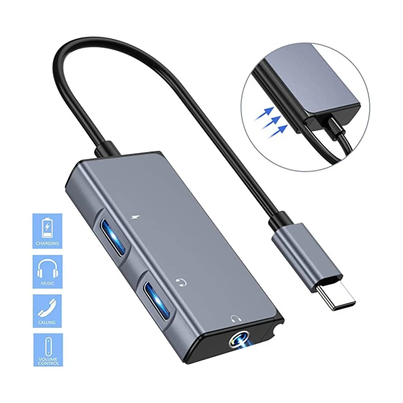 Адаптер USB Type-C на 3 5 мм o Кабель-адаптер для быстрой зарядки цифрового аналогового