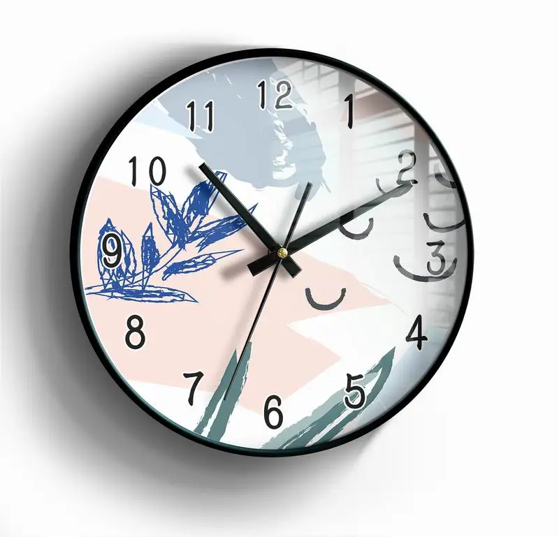 Настенные часы в скандинавском стиле бесшумные пластиковые украшения для дома