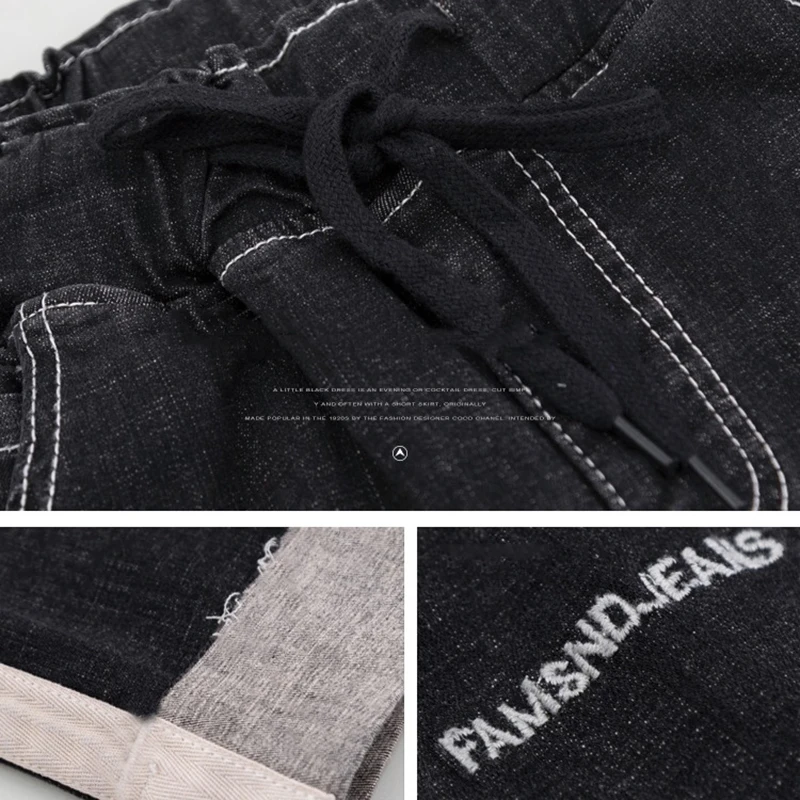 

Side Stripe Baggy Straight Jeans Women Fashion Scratched Denim Ankle-Length Pants Korean Style Spring High Waist Trousers Female