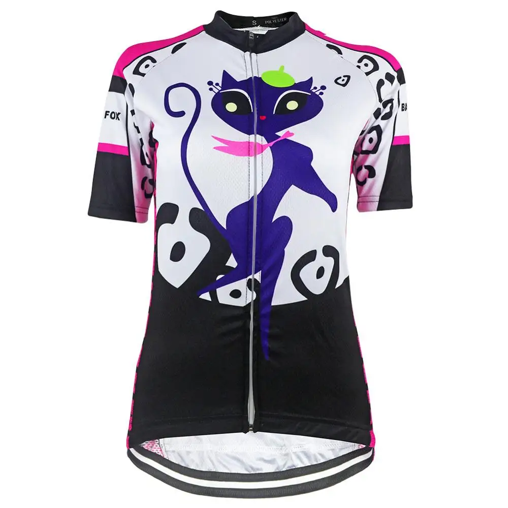 Новая забавная футболка HIRBGOD для велоспорта с фиолетовым котом 2020 женская одежда