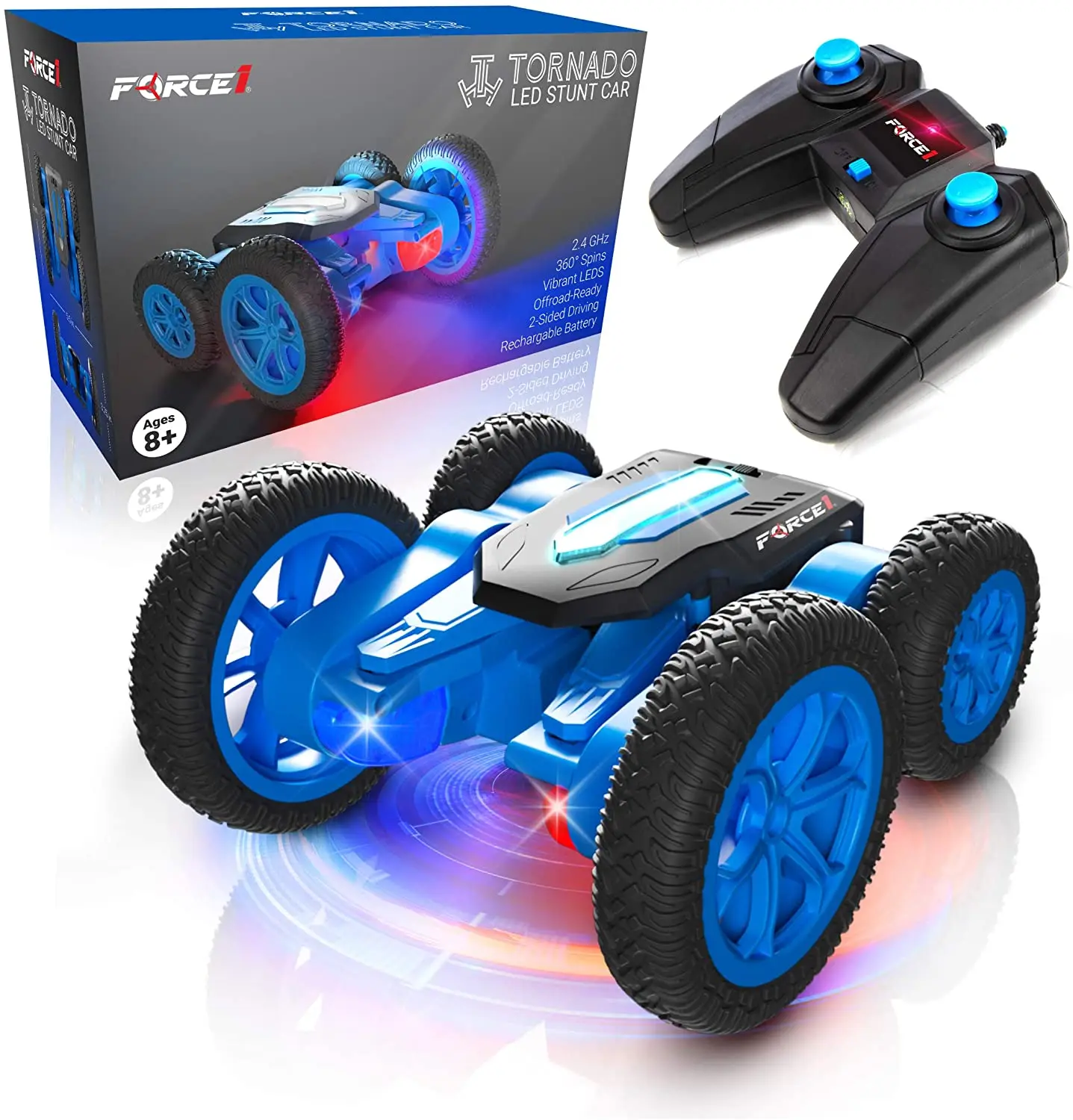 

Q71 2.4G Remote Control Car RC Car LED Double Sided Fast Off-Road Stunt RC Toy Car 360 Flips and Spins RC Drift Crawler for Kids
