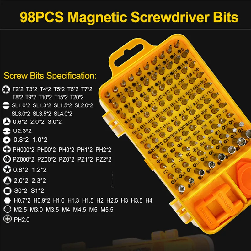 Набор инструментов для ремонта ноутбука GZERMA комплект прецизионных магнитных