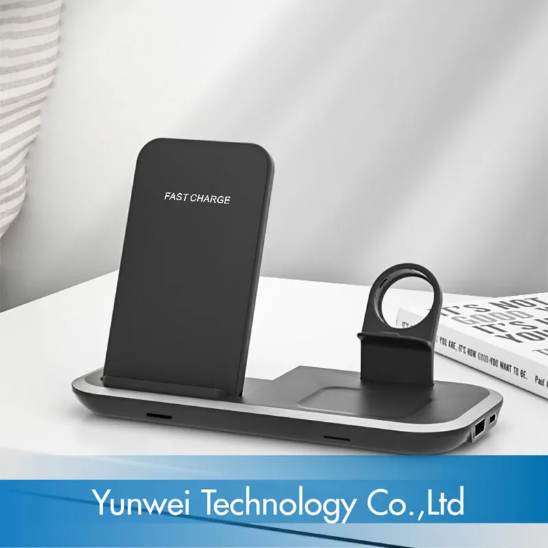 

Беспроводное зарядное устройство 3-в-1 Foldbale, легко носить с собой, подходит для IphoneXSMAX/XR/XS/8/7/6S Cmpatible USB Type-C, горячая распродажа