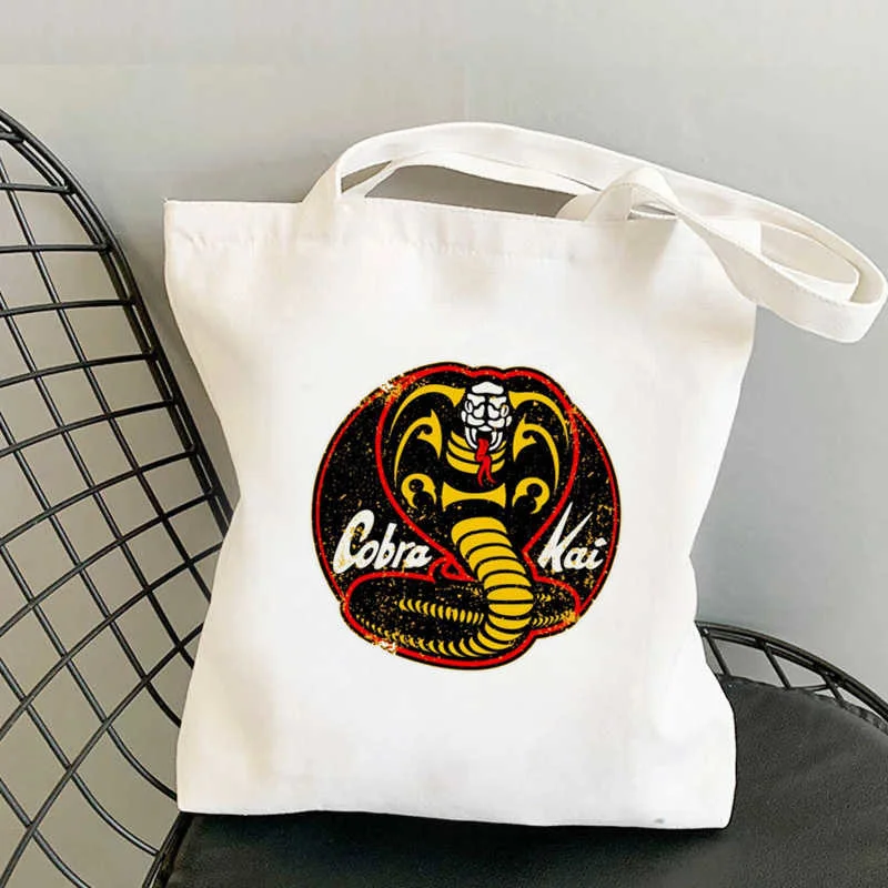 

Cobra Kai shopping bag bolsa tote jute bag eco shopper grocery bag boodschappentas net tote sac tissu