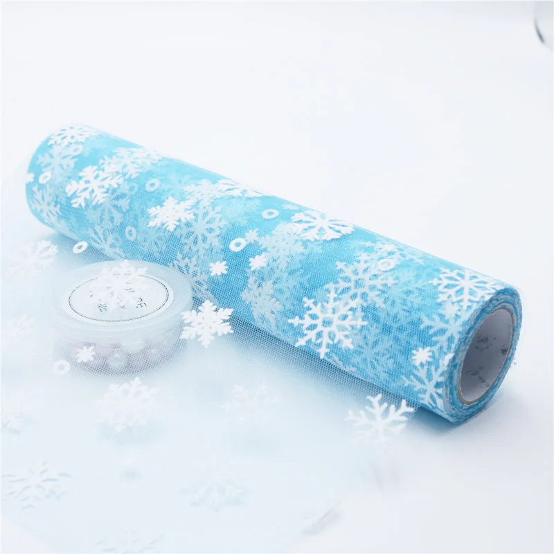 27 см 10yds Снежинка Тюлевая ткань с блестками DIY Baby Shower пачка юбка свадебные подарки